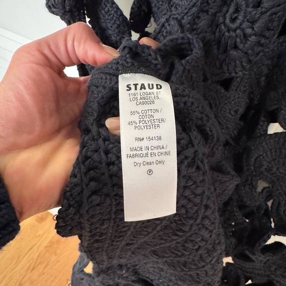 New NWT STAUD Pellegrino Dress Black Size M/L Retails $695 - Picture 10 of 11